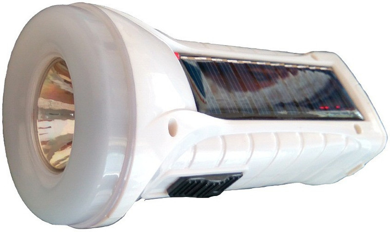 Homes Decor 3 Modes With 8 LED Solar Rechargeable Emergency Light Cum Torches(White) RS.279 (53.00% Off) - Flipkart