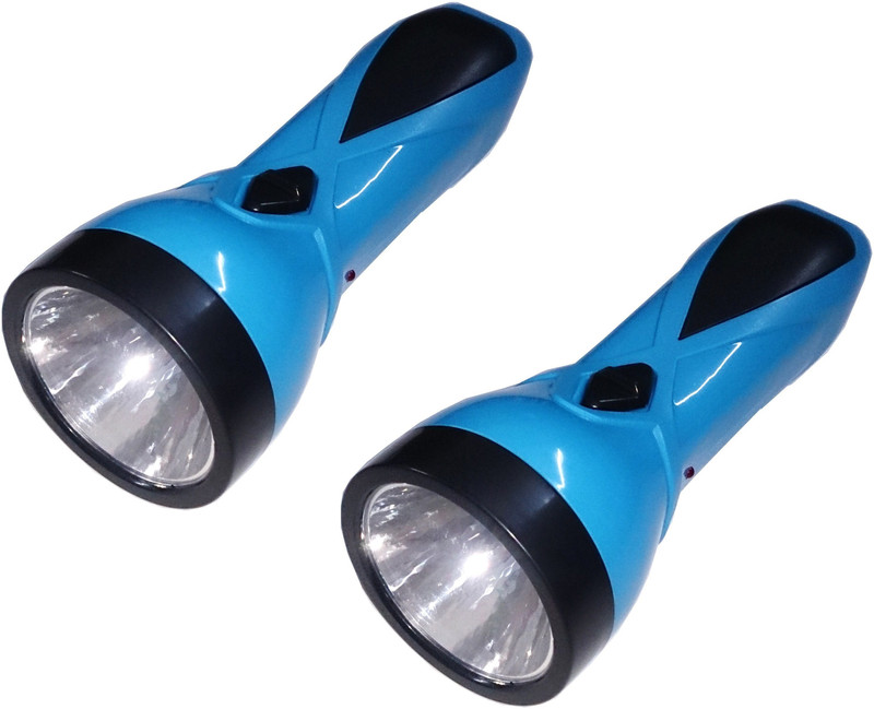 Tuscan Set of 2Pcs - High Focus Rechargeable LED Torches(Blue) RS.389 (80.00% Off) - Flipkart