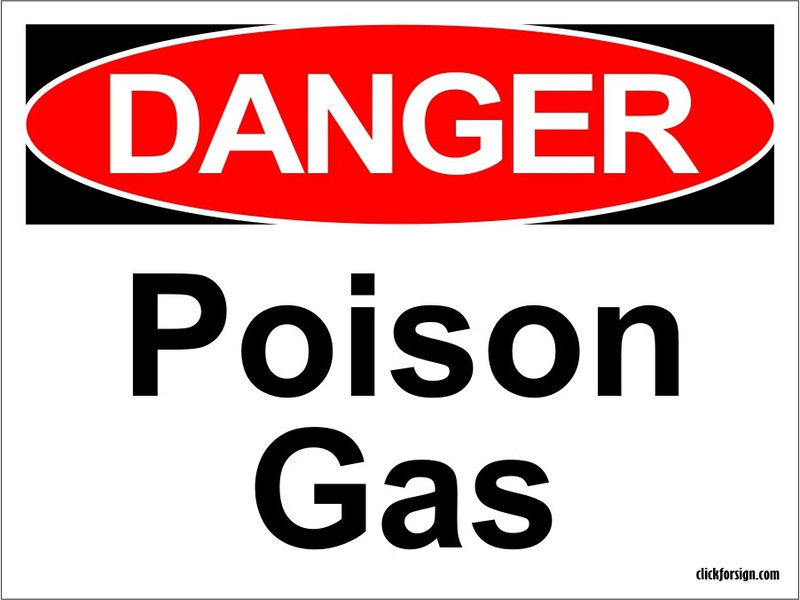 clickforsign Poision Gas OSHA Safety Sign Self Adhesive Vinyl Sticker(200 x 150 mm) Emergency Sign