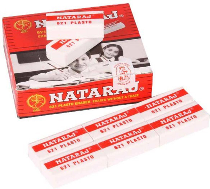 Natraj 621 Non-Toxic Eraser(Set of 5, White)