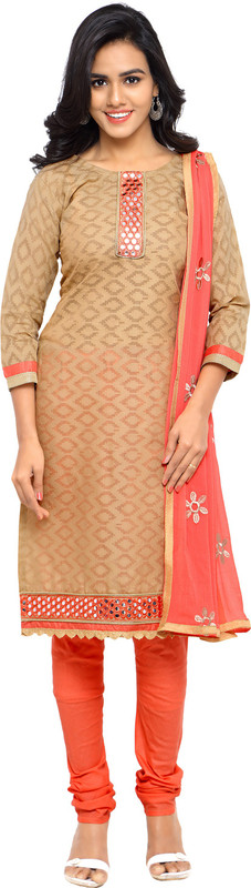 Khushali Cotton Blend Embellished Salwar Suit Material(Semi Stitched) Khushali Cotton Blend Embellished Salwar Suit Material(Semi Stitched)