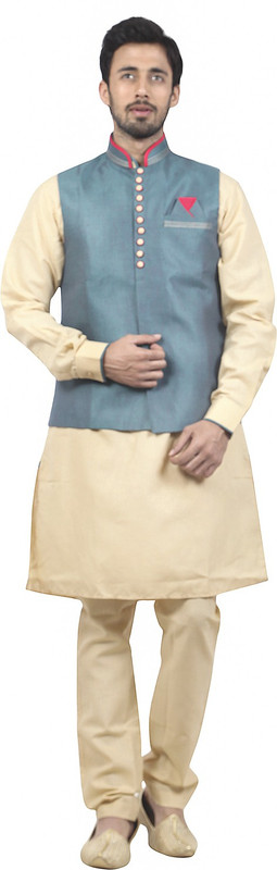 Muze Men Kurta, Ethnic Jacket and Pyjama Set