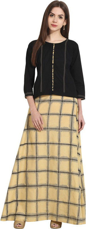 Nayo Women Ethnic Top and Skirt Set Nayo Women Ethnic Top and Skirt Set