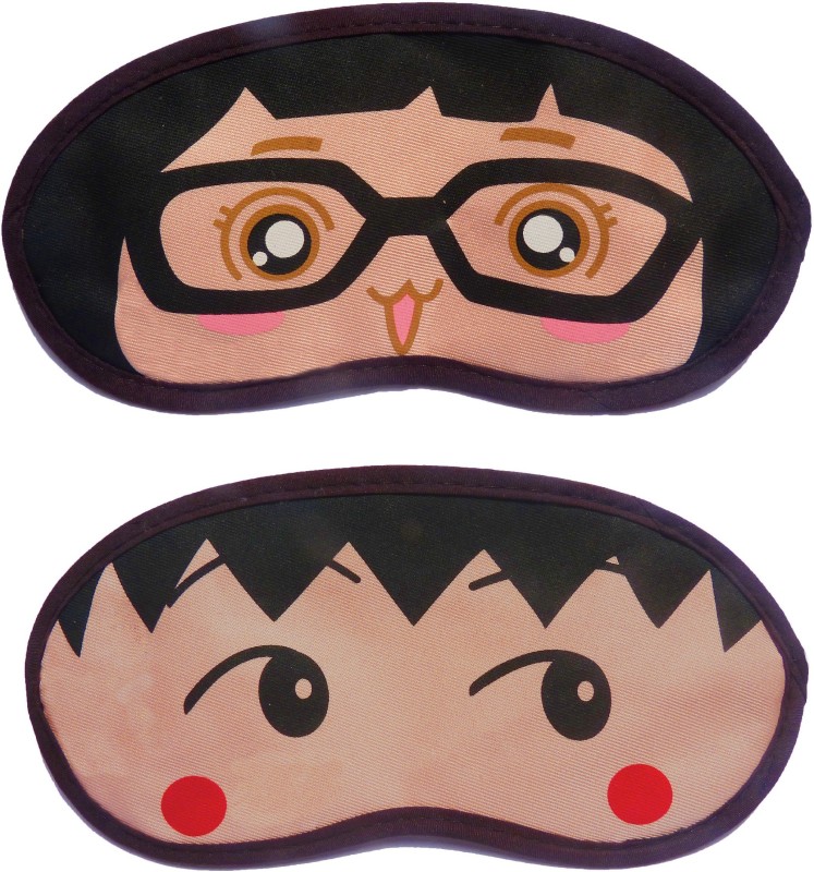 Jonty GirlSpecs-RedDot Cartoon Travel Sleeping Eye Cover Blindfold (Pack of 2) Eye Shade(Multicolor)