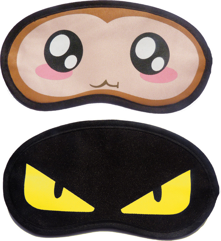 Jonty BigEye-YellowEye Cartoon Travel Sleeping Eye Cover Blindfold (Pack of 2) Eye Shade(Multicolor)
