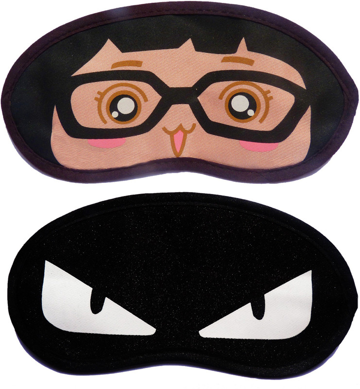 Jonty GirlSpecs-WhiteEye Cartoon Travel Sleeping Eye Cover Blindfold (Pack of 2) Eye Shade(Multicolor)