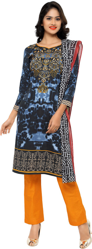 Kvsfab Cotton Blend Printed Salwar Suit Material(Unstitched) Kvsfab Cotton Blend Printed Salwar Suit Material(Unstitched)