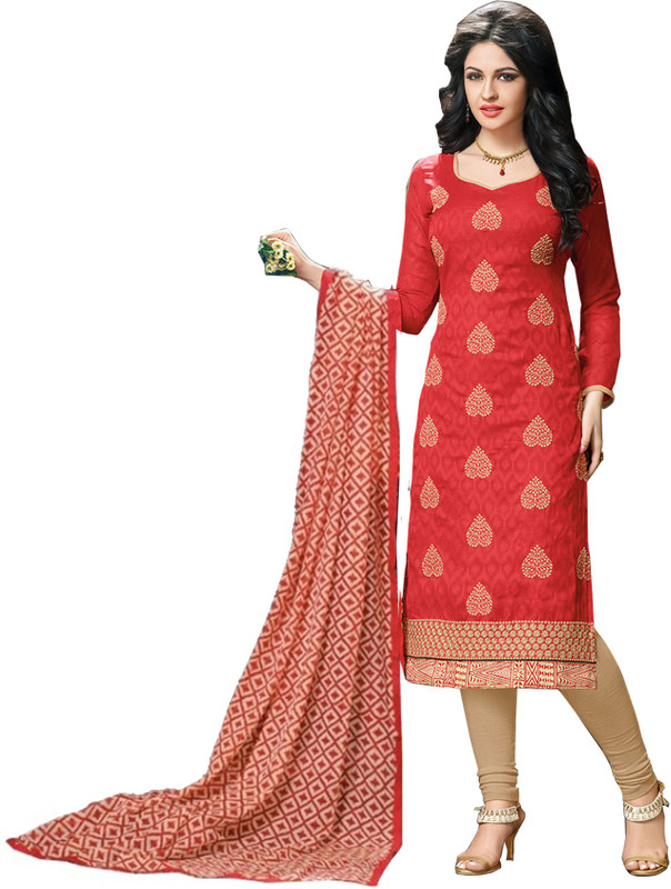 MultiRetail Cotton Blend Embroidered Salwar Suit Material(Semi Stitched) MultiRetail Cotton Blend Embroidered Salwar Suit Material(Semi Stitched)