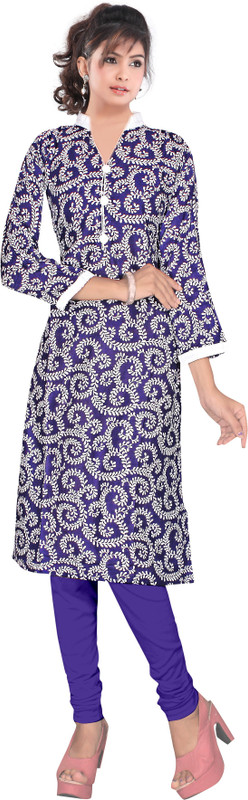 Winza Designer Cotton Blend Floral Print Kurta Fabric(Unstitched)