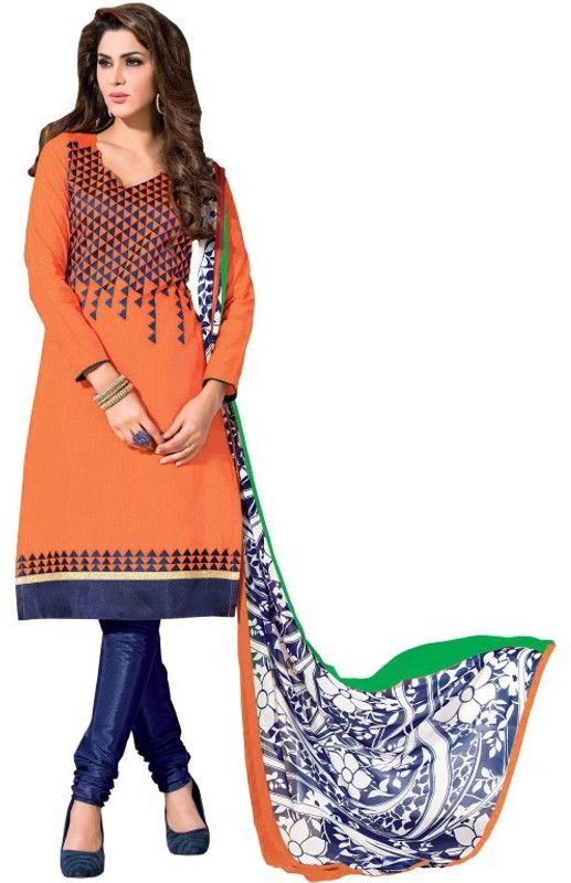 Parisha Chanderi Self Design, Embroidered Salwar Suit Dupatta Material(Un-stitched)