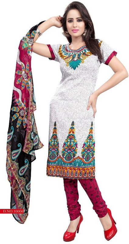 ZAC Poly Crepe Printed Salwar Suit Material(Unstitched) ZAC Poly Crepe Printed Salwar Suit Material(Unstitched)