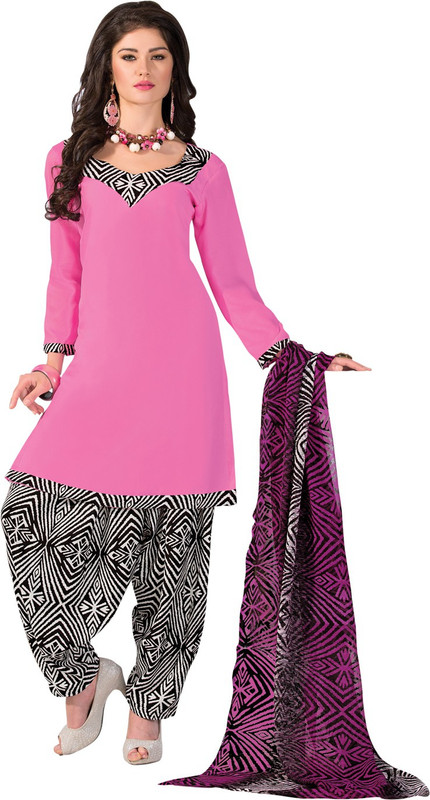 Saara Poly Crepe Solid Salwar Suit Material(Unstitched) Saara Poly Crepe Solid Salwar Suit Material(Unstitched)