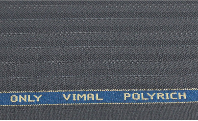 Vimal Polycotton Striped Trouser Fabric(Unstitched)