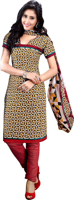 Khoobee Cotton Blend Printed Salwar Suit Material Khoobee Cotton Blend Printed Salwar Suit Material