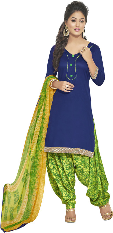 Khoobee Cotton Blend Self Design, Embellished Salwar Suit Material(Unstitched) Khoobee Cotton Blend Self Design, Embellished Salwar Suit Material(Unstitched)