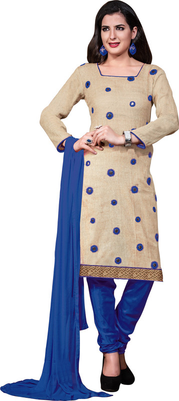 Women Latest Fancy Designer Salwar Suit Cotton Jute Blend Solid Salwar Suit Material(Unstitched)