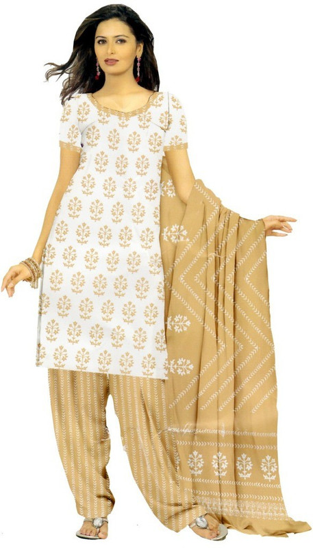 Charu Boutique Cotton Blend Printed Salwar Suit Material(Unstitched) Charu Boutique Cotton Blend Printed Salwar Suit Material(Unstitched)