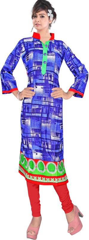 Winza Designer Cotton Blend Printed Kurta Fabric(Semi Stitched)
