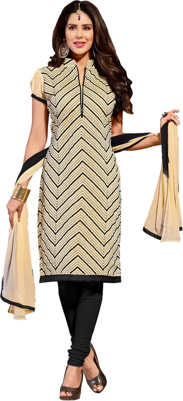 Manthan Poly Chanderi Chevron/Zig Zag Salwar Suit Material(Unstitched) Manthan Poly Chanderi Chevron/Zig Zag Salwar Suit Material(Unstitched)