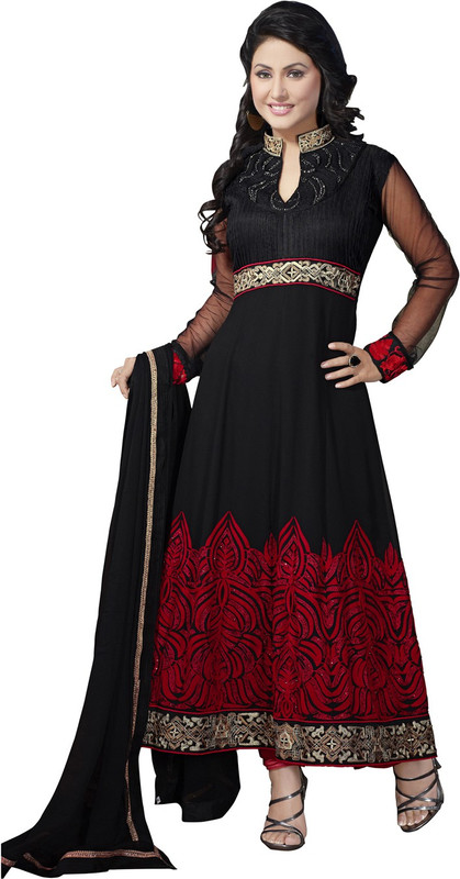 Saara Poly Georgette Embroidered Salwar Suit Material(Unstitched) Saara Poly Georgette Embroidered Salwar Suit Material(Unstitched)