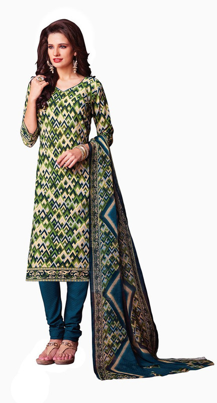 Desi Look Poly Crepe Printed Salwar Suit Material(Semi Stitched) Desi Look Poly Crepe Printed Salwar Suit Material(Semi Stitched)