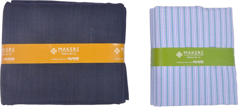 Raymond Polycotton Striped Shirt & Trouser Fabric(Unstitched)