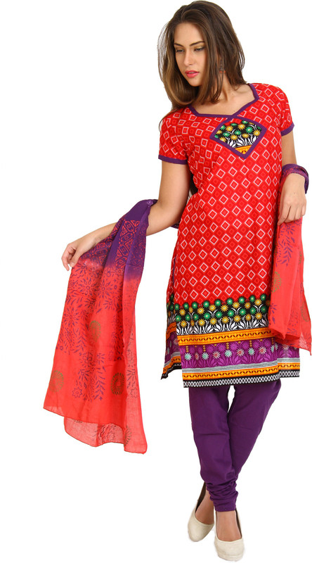 Satrang Cotton Solid Salwar Suit Dupatta Material(Un-stitched)