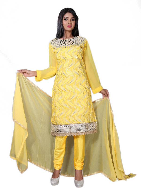 Royal Drift Poly Georgette Embroidered Salwar Suit Material(Semi Stitched) Royal Drift Poly Georgette Embroidered Salwar Suit Material(Semi Stitched)