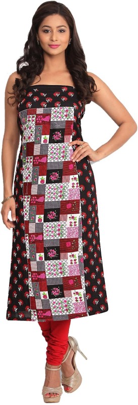 Kasturi-B Swadeshi Karigari Cotton Rayon Blend Embroidered Kurta & Palazzo Material(Unstitched)