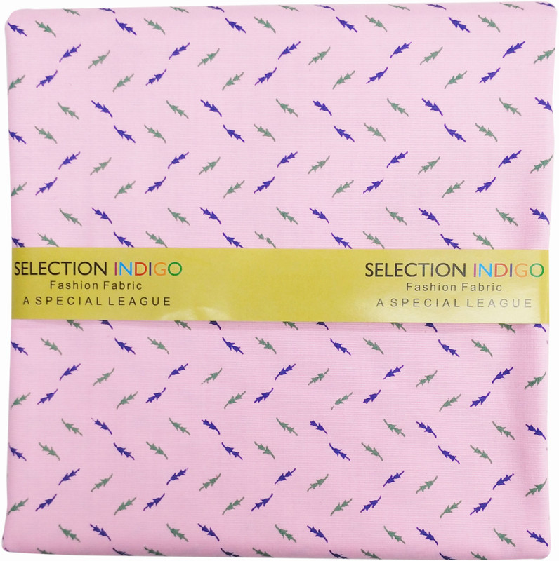 Selection Indigo Polycotton Printed Shirt Fabric(Unstitched)