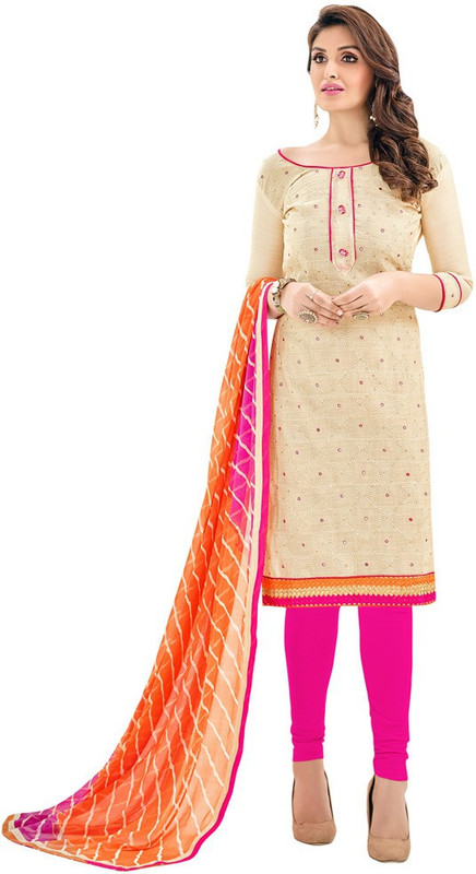 Paroma Art Poly Chanderi Printed Salwar Suit Material(Unstitched) Paroma Art Poly Chanderi Printed Salwar Suit Material(Unstitched)