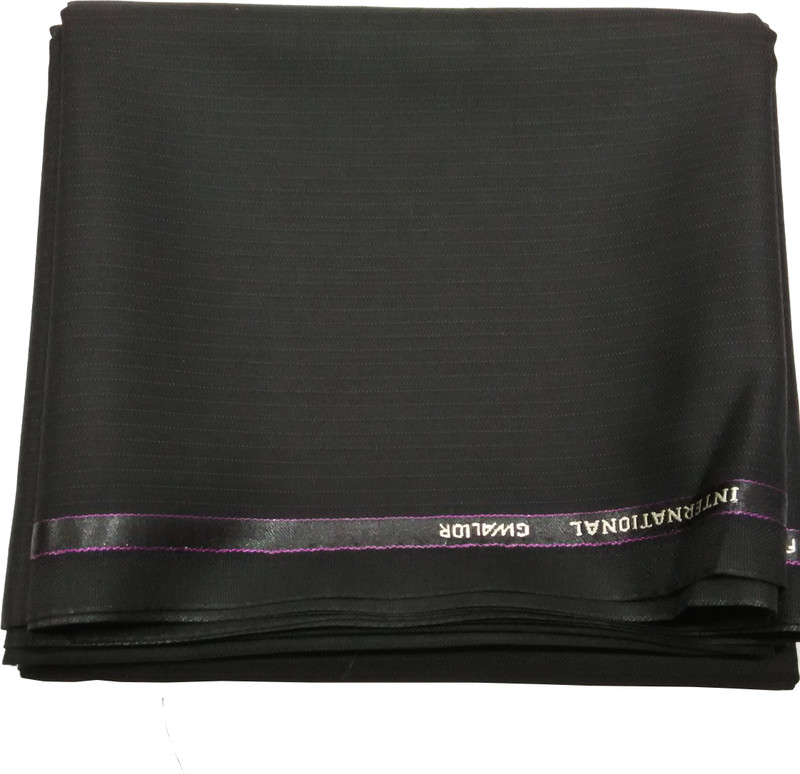 Gwalior Suitings Polycotton Striped Trouser Fabric(Unstitched)