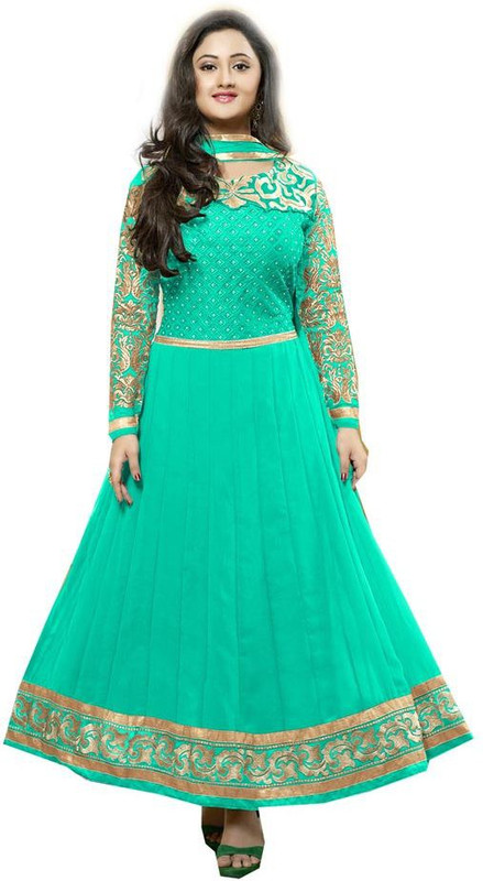 Reya Poly Georgette Embroidered Kurta Fabric(Unstitched) Reya Poly Georgette Embroidered Kurta Fabric(Unstitched)