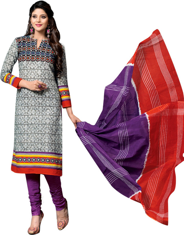 Dfolks Cotton Blend Printed Salwar Suit Material(Unstitched) Dfolks Cotton Blend Printed Salwar Suit Material(Unstitched)