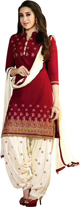 Lizafab Cotton Blend Embroidered Salwar Suit Material(Unstitched) Lizafab Cotton Blend Embroidered Salwar Suit Material(Unstitched)