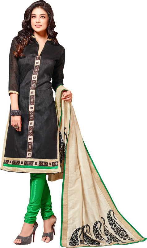 Vbuyz Poly Chanderi Striped Salwar Suit Material(Semi Stitched) Vbuyz Poly Chanderi Striped Salwar Suit Material(Semi Stitched)