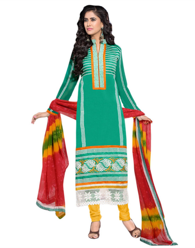 Concepts Poly Chanderi Embroidered Salwar Suit Material(Unstitched) Concepts Poly Chanderi Embroidered Salwar Suit Material(Unstitched)