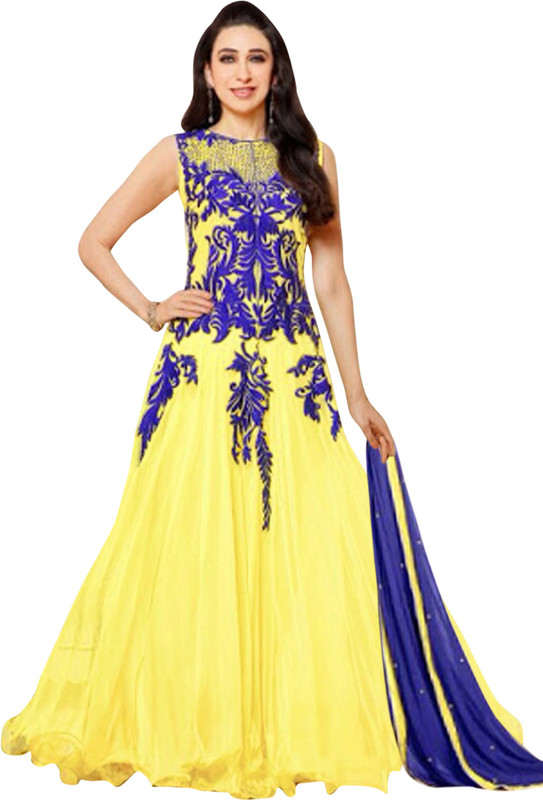 Giftsnfriends Poly Georgette Embroidered Salwar Suit Material(Semi Stitched) Giftsnfriends Poly Georgette Embroidered Salwar Suit Material(Semi Stitched)