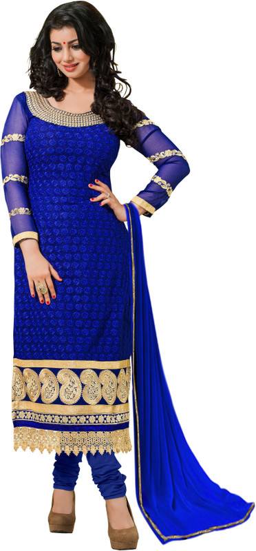 Blissta Poly Georgette Embroidered Kurta Fabric Blissta Poly Georgette Embroidered Kurta Fabric