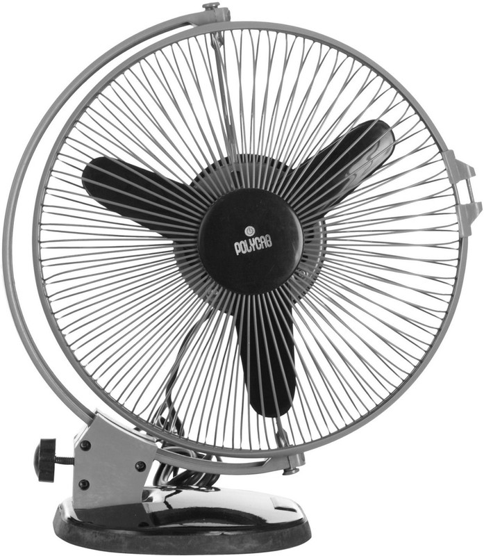 Polycab FTP2000601 50 Watt Plastic Cutie Multipurpose Fan (Grey Black) 0 mm 3 Blade Wall Fan(Black)