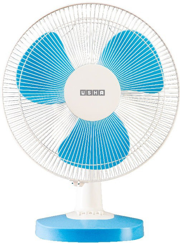 Usha MIST AIR DUOS 0 mm 3 Blade Table Fan(BLUE, Pack of 1)