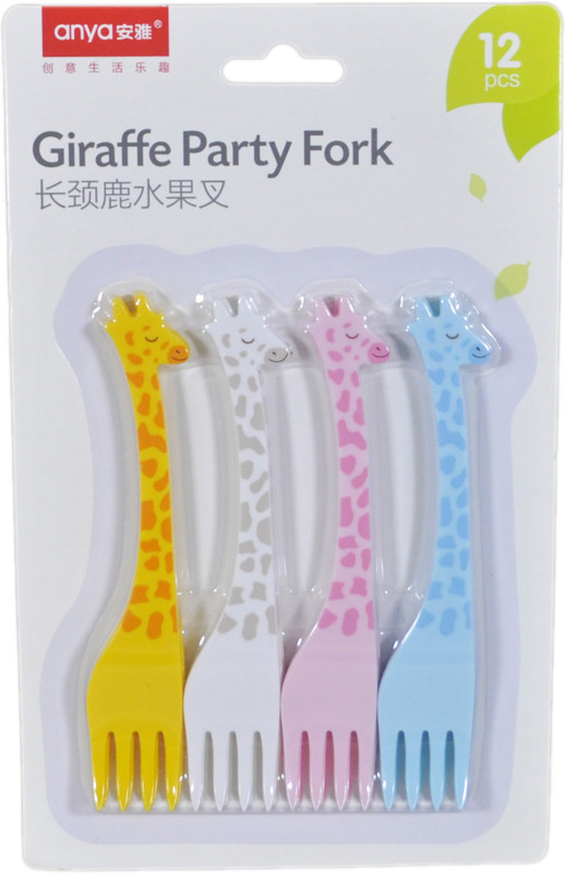 Babysid Collections Giraffe Design Kids Plastic Fork Spoon - 12Pcs Pack - Small - Plastic(Multicolor) Babysid Collections Giraffe Design Kids Plastic Fork Spoon - 12Pcs Pack - Small - Plastic(Multicolor)