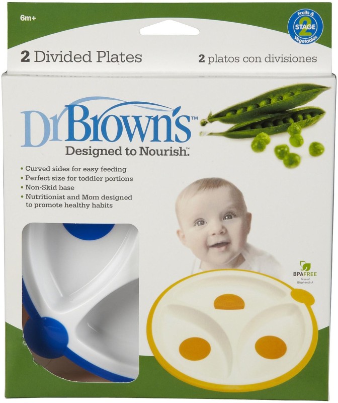 Dr. Brown's Divided Plate - plastic(Multicolor)