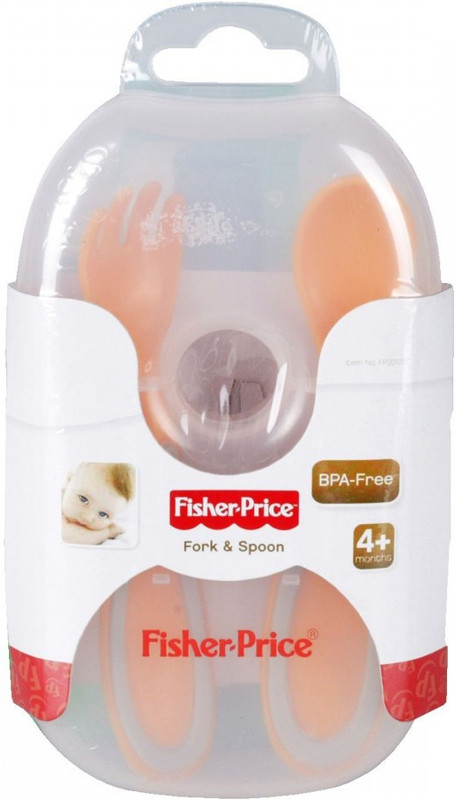 FISHER-PRICE Baby Fork & Spoon - Plastic(Orange)