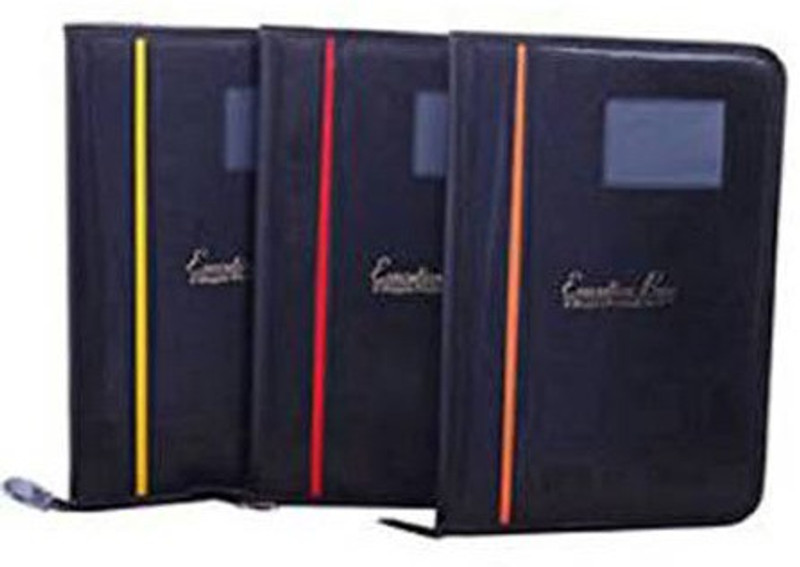 shivansh leather dacument file(Set Of 3, Black)