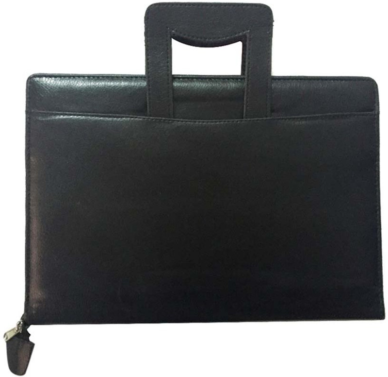 kittu Faux leather Office File folder(Set Of 1, Black)