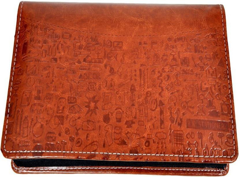 kittu 100%VASCOSE PU Check book holder(Set Of 1, Brown)