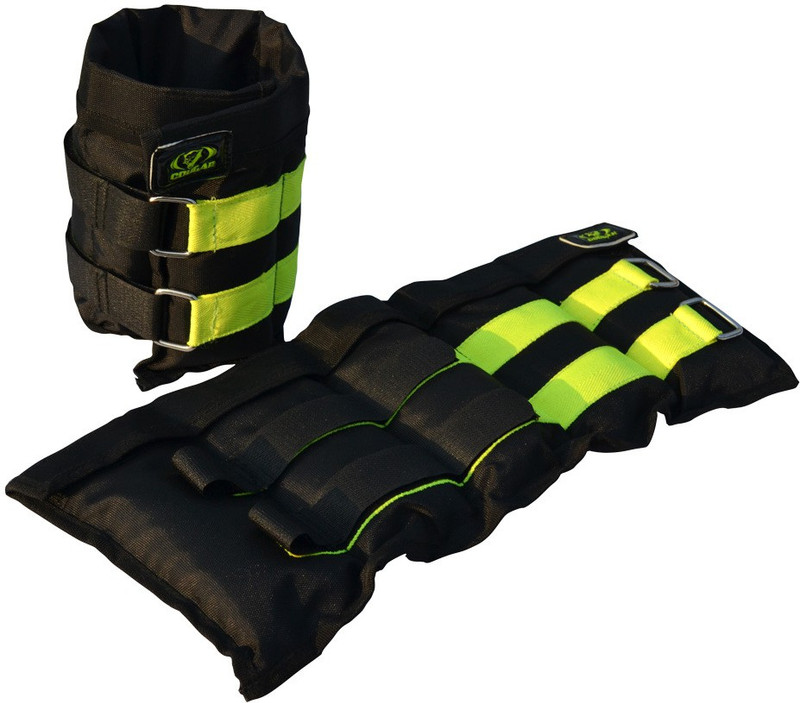 COUGAR Leg weight belt Fitness Band(Black, Yellow, Pack of 2)