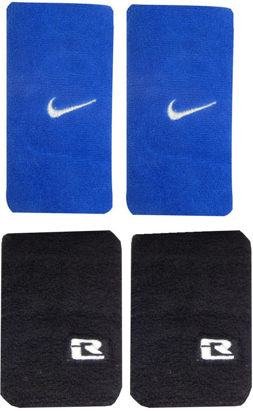 R-Lon Wrist Support Combination Fitness Band(Blue, Black, Pack of 4)