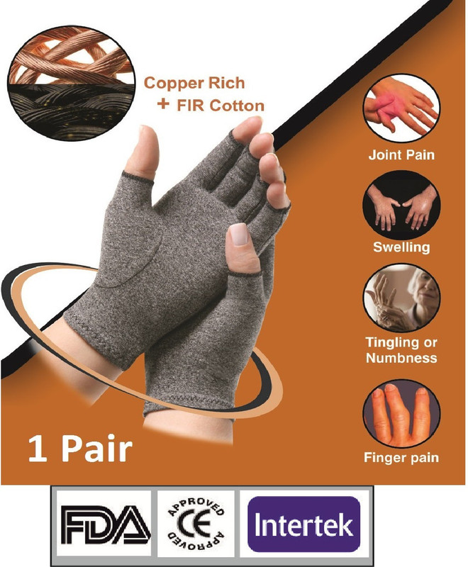 Sira Copper Support SIRA GLOVES Fitness Band(Grey)